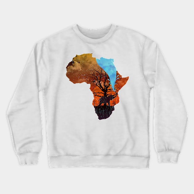 Rain For Africa Crewneck Sweatshirt by GODZILLARGE